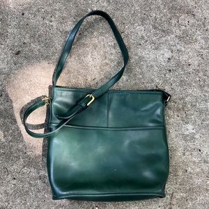 Vintage Forest Green Coach Crossbody
